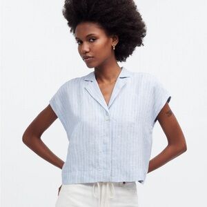 Madewell Boxy Cap Sleeve Shirt NWT S